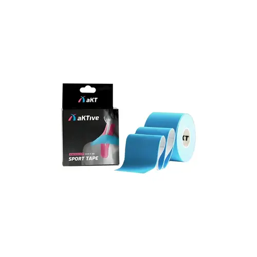 Bandagem Elástica Aktive Tape Cor Azul Com 5cmx5m