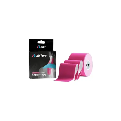 Bandagem Elástica Aktive Tape Cor Rosa Com 5cmX5m