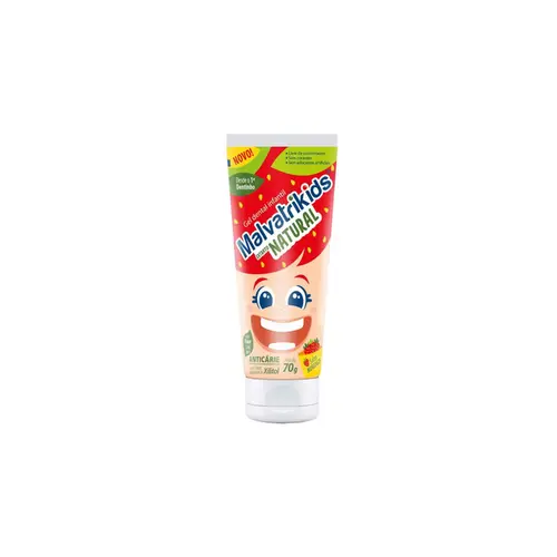 Gel Dental Infantil Malvatrikids Anticárie Morango Com 85g