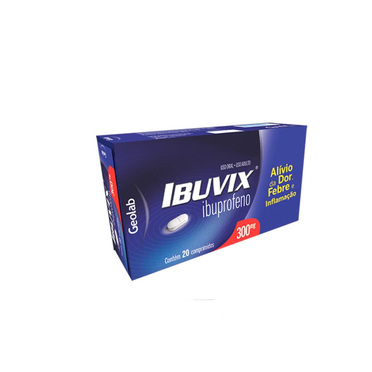 Ibuvix Ibuprofeno 300mg 20 Comprimidos Geolab - Ibuvix Ibuprofeno 300mg ...