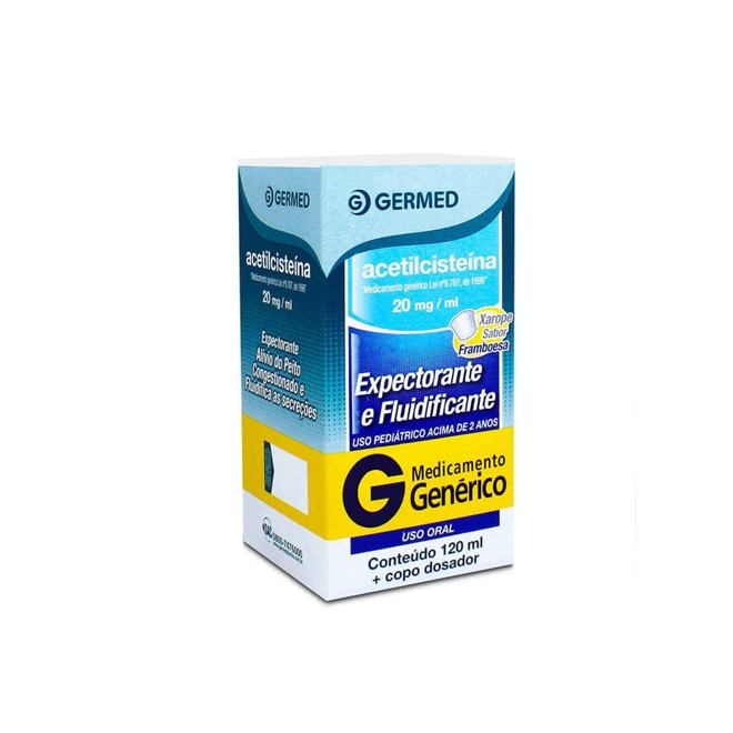 Comprar Acetilcisteína 20Mg/ml Sabor Framboesa 120Ml Com