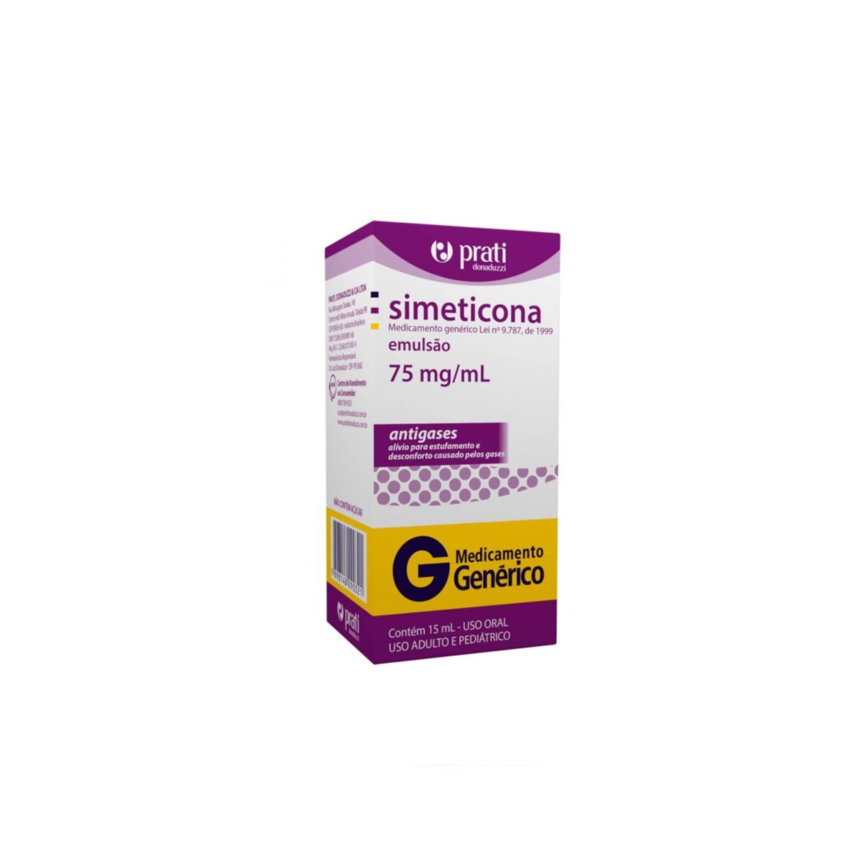 Simeticona Gotas 75mg/ml 15ml Genérico Prati-Donaduzzi - Simeticona ...