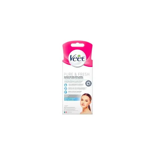 Folha Depilatória Facial Veet Pure & Fresh Com 12 Unidades