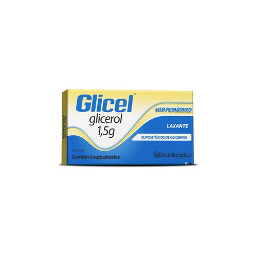 Supositório Glicel Pediatrico 1,667g Com 6 Unidades