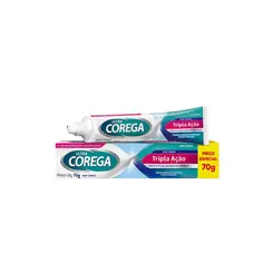 Corega Creme Fixador de Dentadura Ultra Tripla Ação Sem Sabor Com 70g