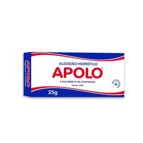 Algodão Hidrófilo Apolo 25g - Algodão Hidrófilo Apolo 25g - APOLO