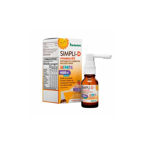 Simpli-D Vitamina D 400UI Morango Spray Com 10ml