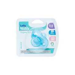 Chupeta Lolly Kinddy Silicone Tamanho 1 Azul Com 1 Unidade