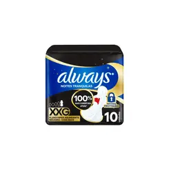 Absorvente Always Noites Tranquilas Seca XXG Com Abas 10 Unidades