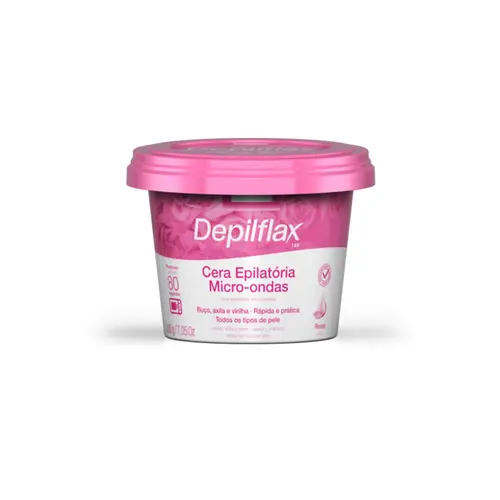 Cera Depilatória Depilflax Microondas Rosa Com 200g