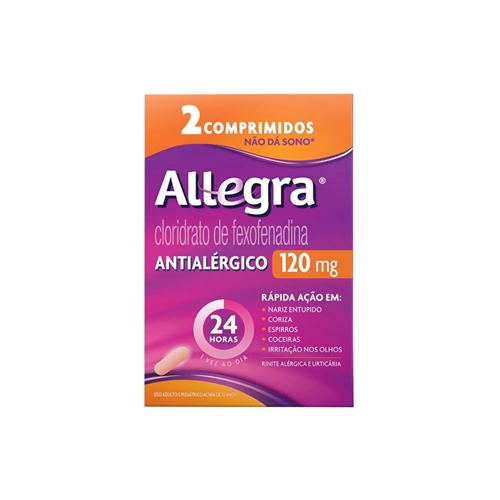 Allegra 120mg 2 Comprimidos Allegra 120mg 2 Comprimidos Sanofi