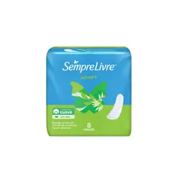 Absorvente Sempre Livre Adapt Suave Sem Abas Com 8 Unidades