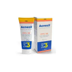 Protetor Solar Facial Acnezil FPS 30 Oil Control Com 60g