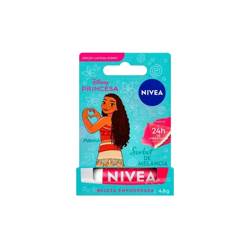 Hidratante Labial Nivea Disney Princesa Moana Com 4,8g