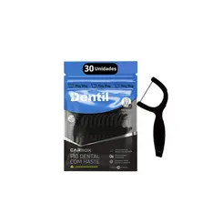 Fio dental Dentil Com Haste Carbox Com 30 Unidades