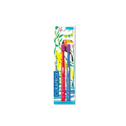 Escova Dental Infantil Curaprox DuoSmart 6+ Anos Ultra Macia Cor Variada Com 2 Unidades
