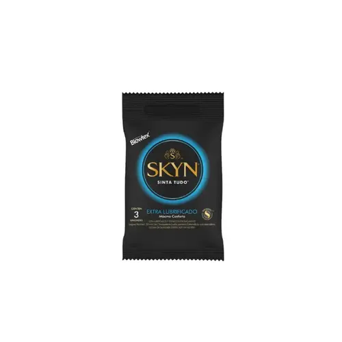 Preservativo Blowtex Skyn Extra Lubrificado Com 3 Unidades