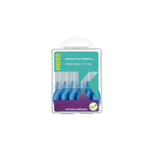 Escova Intradental Kess Mini Conica Com 6 Unidades