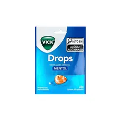 Pastilha Vick Drops Mentol Com 20 Unidades